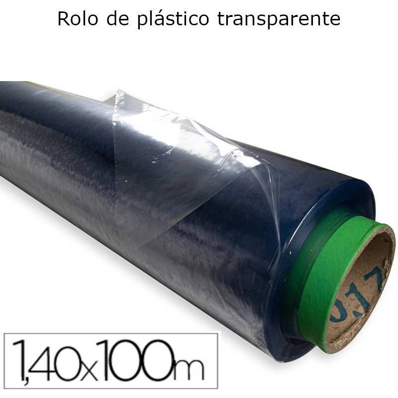 Rolos de plástico transparente 1,4x100m