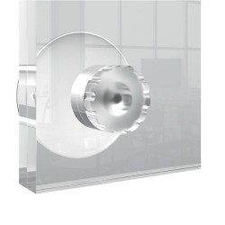 Painel informativo amovível em acrílico transparente