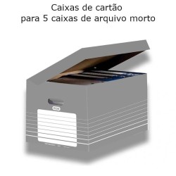 Caixas de cartão para 5 caixas de arquivo morto