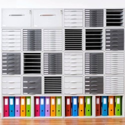 Blocos modulares de 11 gavetas