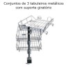 Conjuntos de 3 tabuleiros metálicos com suporte giratório