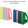 Porta revistas em plástico colorido opaco