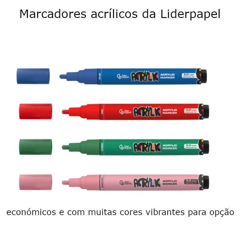 Marcadores acrílicos para todas as superfícies
