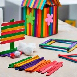 Paus de madeira coloridos sortidos 11,4x1cm