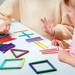 Paus de madeira coloridos sortidos 11,4x1cm