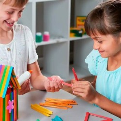 Paus de madeira coloridos sortidos 11,4x1cm