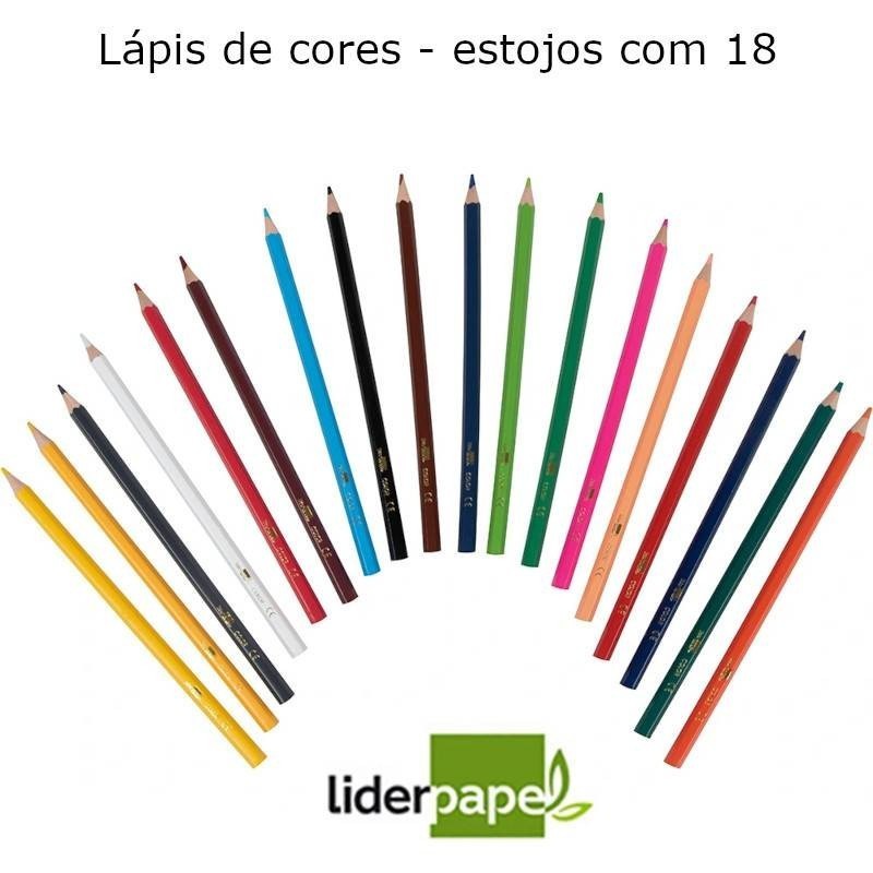 Lápis de cores - estojos com 18