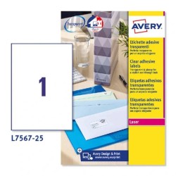 Folhas A4 adesivas transparentes para impressão laser