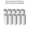 Rolos térmicos 80x35x11 packs com 10