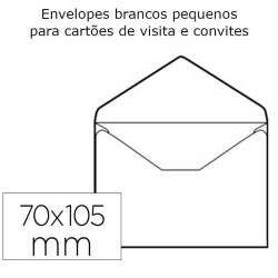 Envelopes pequenos branco para cartões de visita
