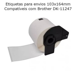 Etiquetas de Envio 103x164mm Compatíveis com Brother DK-11247