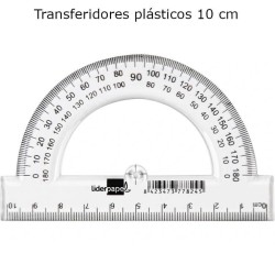 Transferidores 10 cm em Plástico Cristal