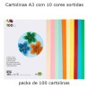 Cartolinas A3 com 10 cores sortidas
