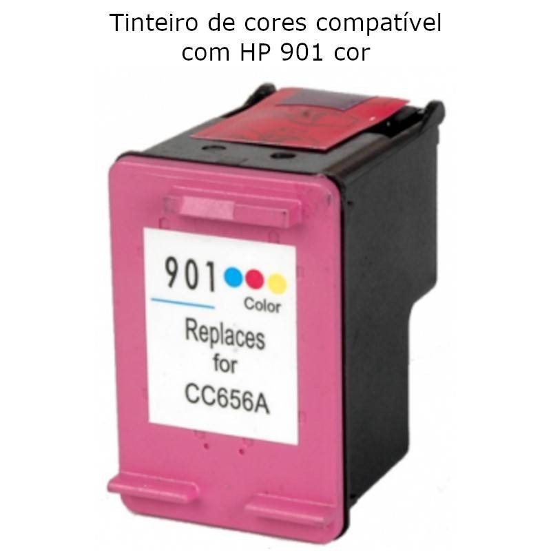 Tinteiro de cores compatível com HP 901