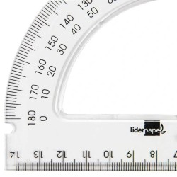 Transferidor 14 cm com Dupla Escala Invertida