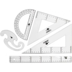 Conjunto de réguas escolares
