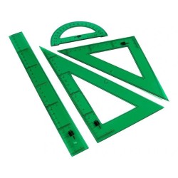 Conjuntos de réguas acrílico verde