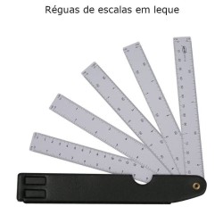 Réguas de escalas em leque