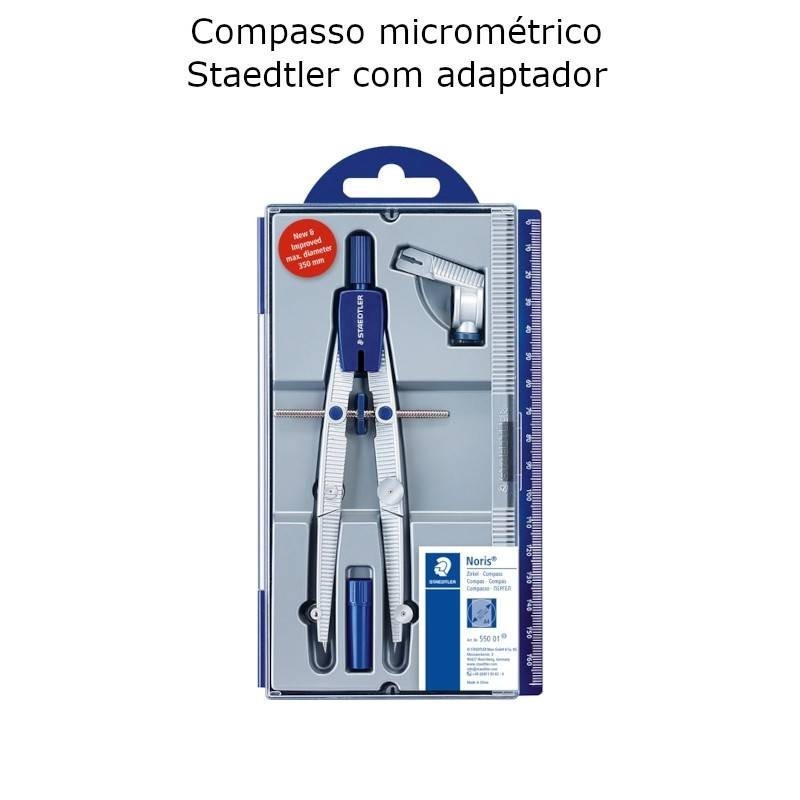 Compassos micrométricos Staedtler Noris Club com adaptador