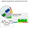 Bandas Separadoras Coloridas Quick Tabs 25x45mm – Q-Connect / 160 un.