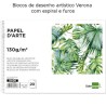 Blocos de desenho artístico Verona com espiral e furos