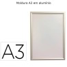 Moldura em alumínio porta anúncios A3