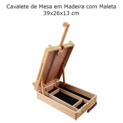 Cavalete de Mesa em Madeira com Maleta 39x26x13 cm
