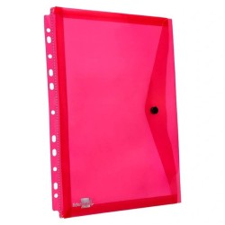 Envelopes plásticos A4 com furação para arquivar