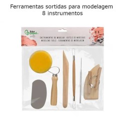 Ferramentas sortidas para modelagem -  8 instrumentos