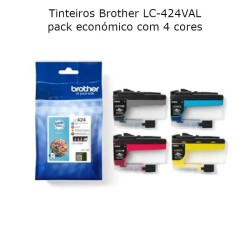 Pack económico de tinteiros Brother LC424VAL 4 Cores