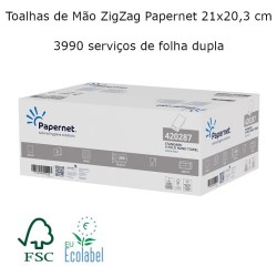 Toalhas de Mão ZigZag Papernet 21x20,3 cm