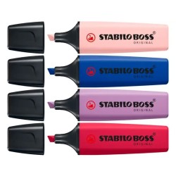 Marcadores Stabilo Boss fluorescentes Nature Colors edição Wildflower