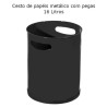 Cesto de Papéis Metálico com Pegas 16L