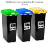 Contentores para Separação de Resíduos 25L com Tampa Colorida