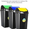 Contentores para separação de resíduos 50L Tampa colorida Basculante