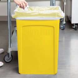 Contentores amarelos para separação de resíduos