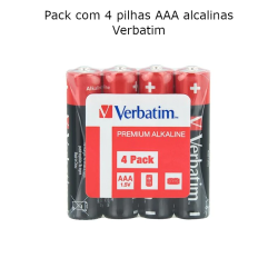 Pilhas AAA Alcalinas Verbatim 1,5V LR03 (Pack 4 Unidades)