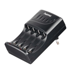 Carregador de Pilhas AA/AAA NiMH 4 Unidades Preto – Hama
