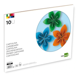 Bloco de Cartolinas A3 Liderpapel Cores Sortidas (10 Folhas - 180g)
