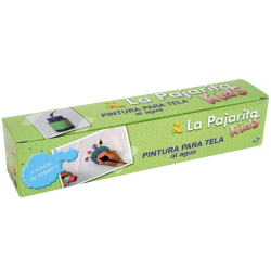 Kit de Pintura para Tecido La Pajarita Kids (6 Cores de 25ml + Pincel de Oferta)