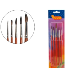 Conjunto de 5 Pincéis para Aguarela Jovi (Números 0 a 12)