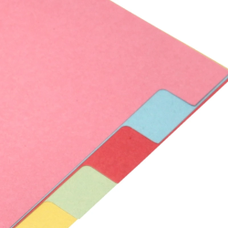 Separadores A5 em Cartolina Q-Connect – 10 Posições Cores Pastel