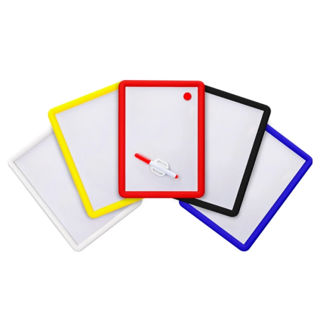 Quadro Branco Magnético com Acessórios (22x34 cm) – Cores Sortidas