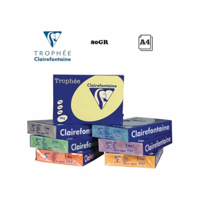 Papel de Fotocópia A4 Colorido Trophée Cores Intensas 80g – Resma de 500 Folhas