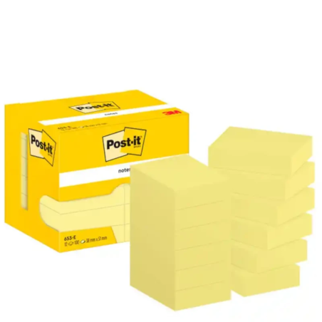 Bloco de Notas Adesivas Post-it 653 Amarelo (50x38mm)