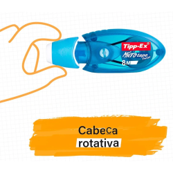 Fita Corretora BIC Tipp-Ex Micro Tape Twist 5mm x 8m (Ref. 8706142)