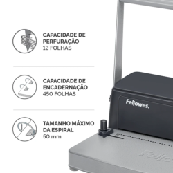 Encadernadora Fellowes Metal 50 Espiral | Risco de Lápis