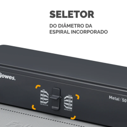 Encadernadora de Espiral Metálica Fellowes Metal 50 (Passo 5:1) – Manual / Formato A4