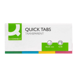 Bandas Separadoras Coloridas Quick Tabs 25x45mm – Q-Connect / 160 un.