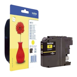 Tinteiro Brother LC121Y Amarelo Original (LC121) – 3,9ml / 300 Páginas